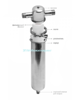 Корпус водного фильтра SL15 UVAQUA® нержавеющий Корпус водного фильтра SL15 UVAQUA® нержавеющий